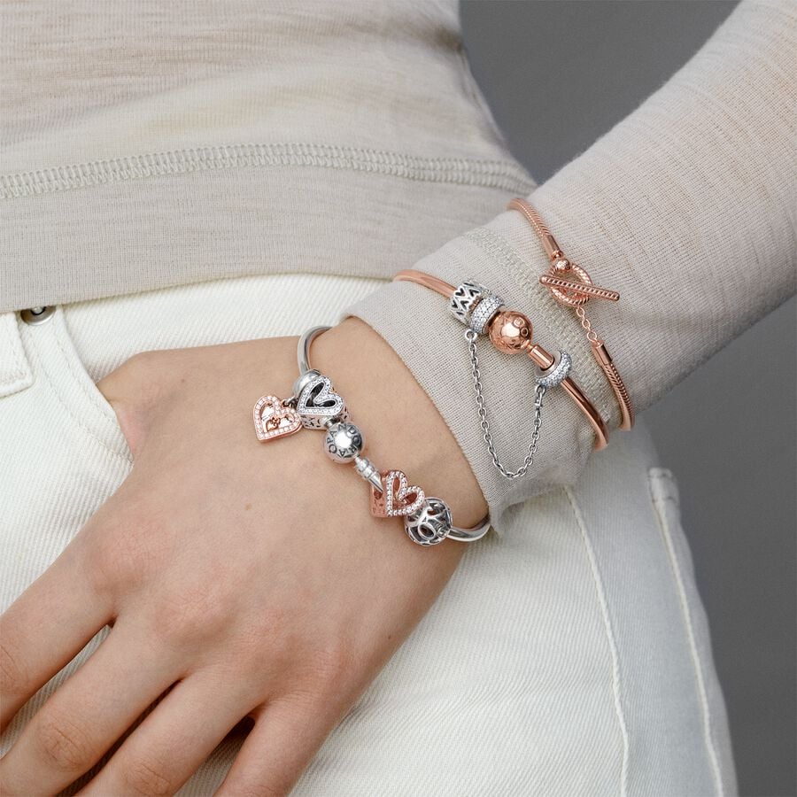 Sparkling Pavé Safety Chain Charm