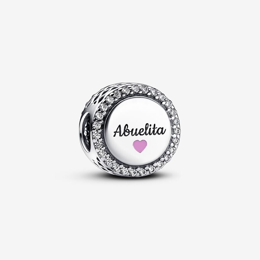 Pavé Cubic Zirconia Mom Charm