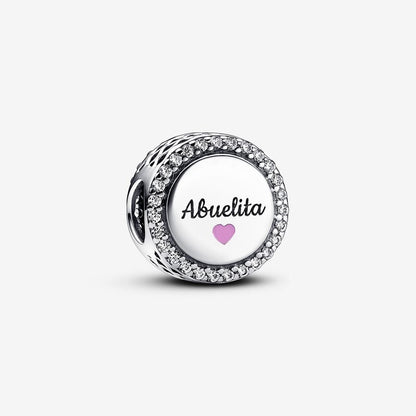 Pavé Cubic Zirconia Mom Charm
