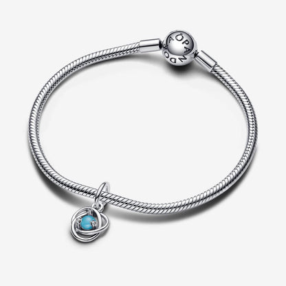 Turquoise Blue Infinity Charm