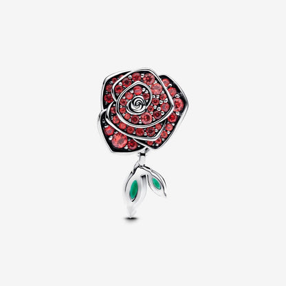 Crystal Rose Flower Charm