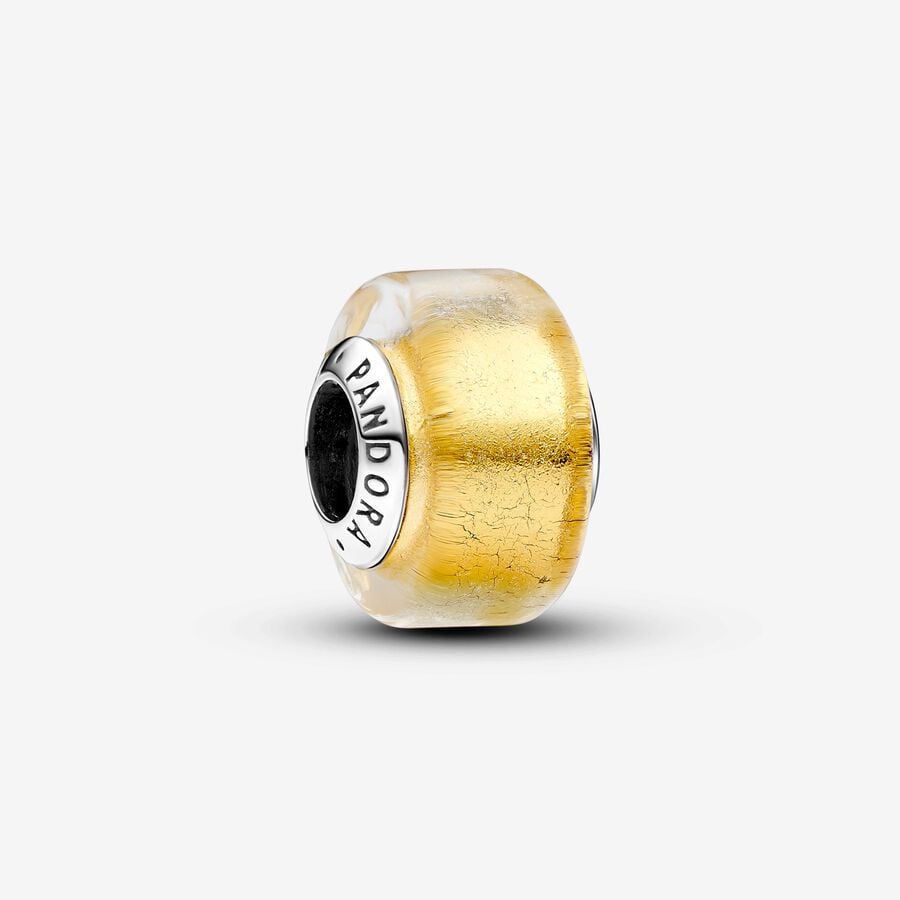 Square Murano Glass Charm