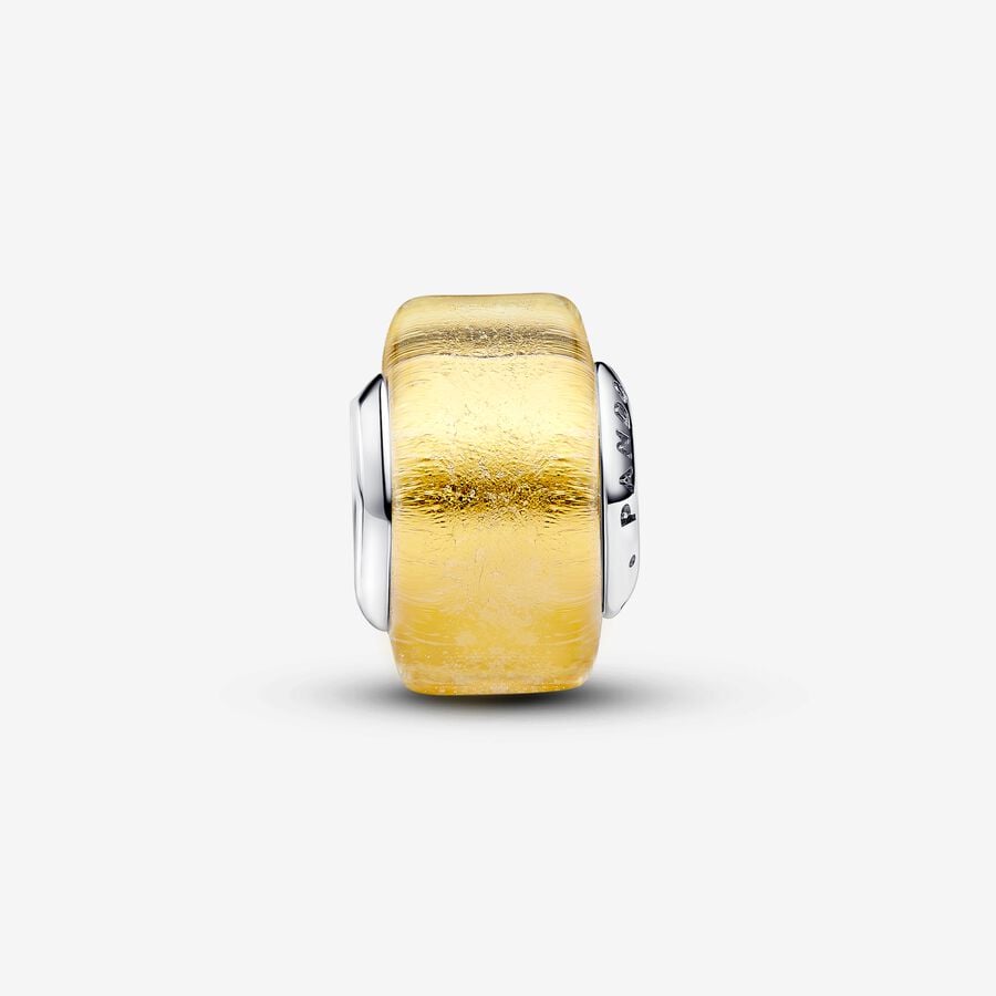Square Murano Glass Charm