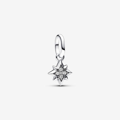 Silver Star Charm with CZ Stones