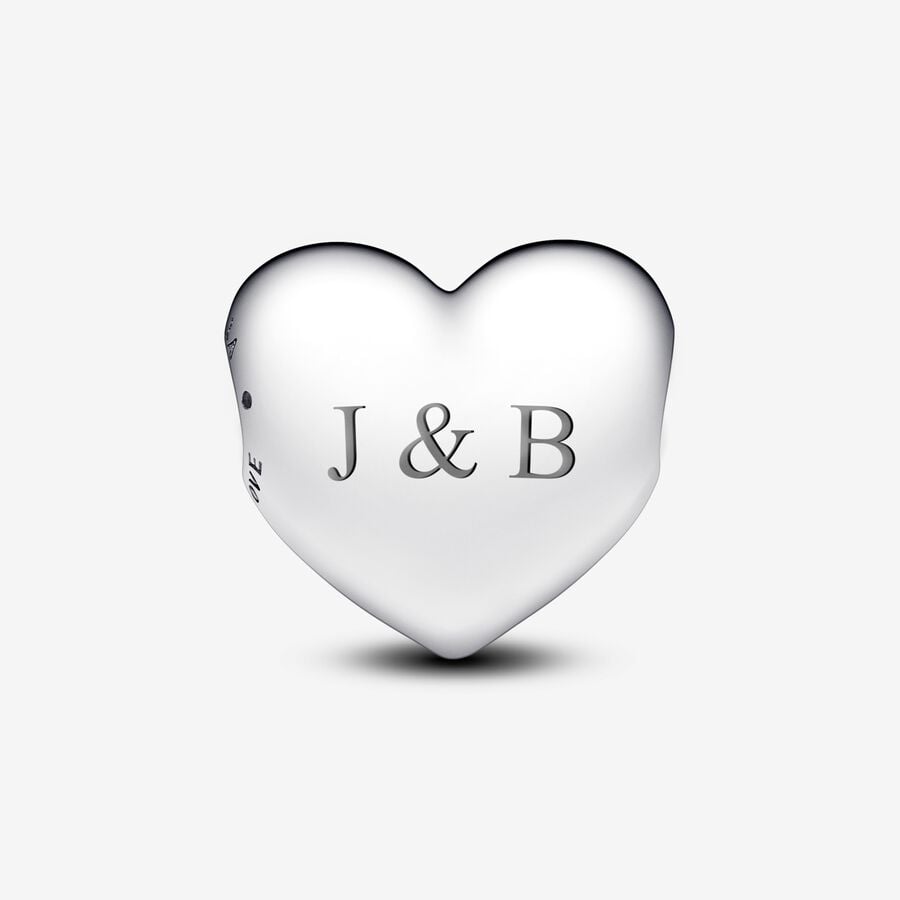 Engravable Sterling Silver Heart Charm