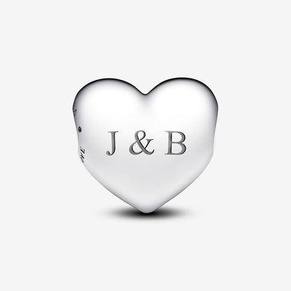 Engravable Sterling Silver Heart Charm
