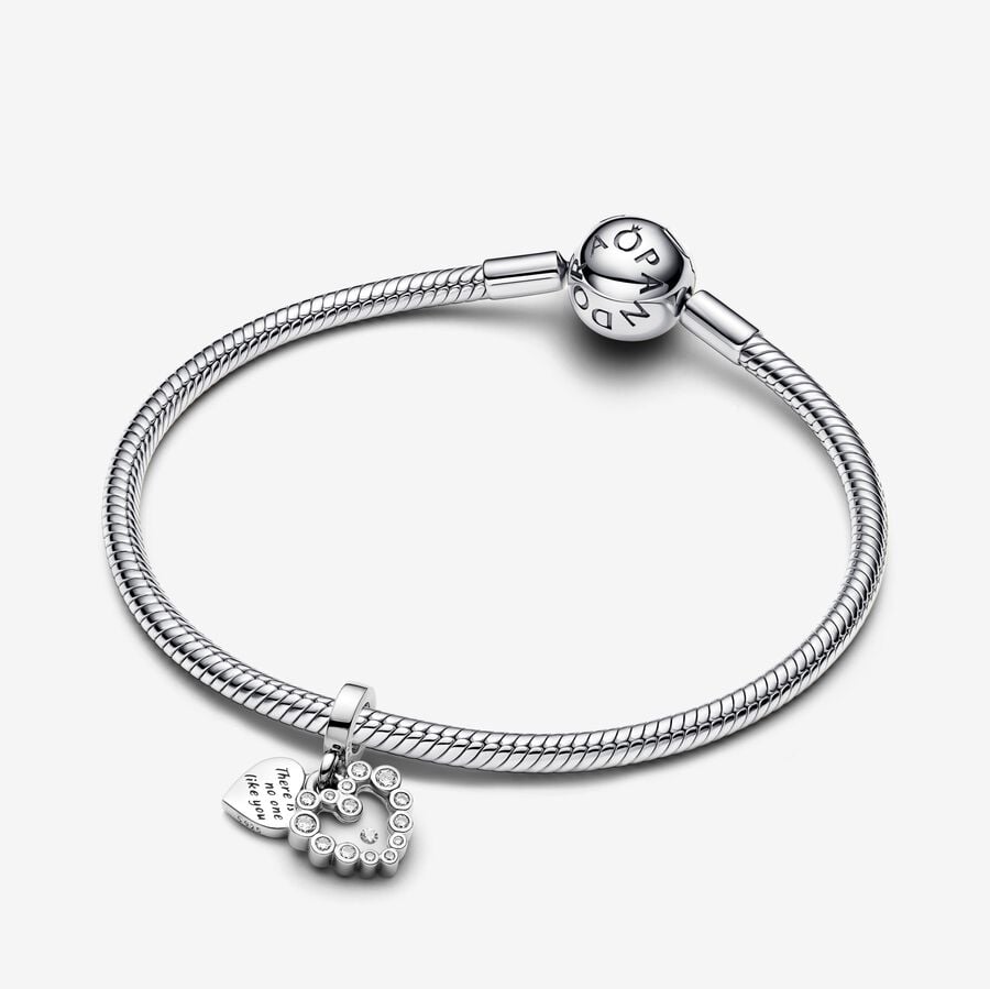 Mother's Love Double Heart Charm