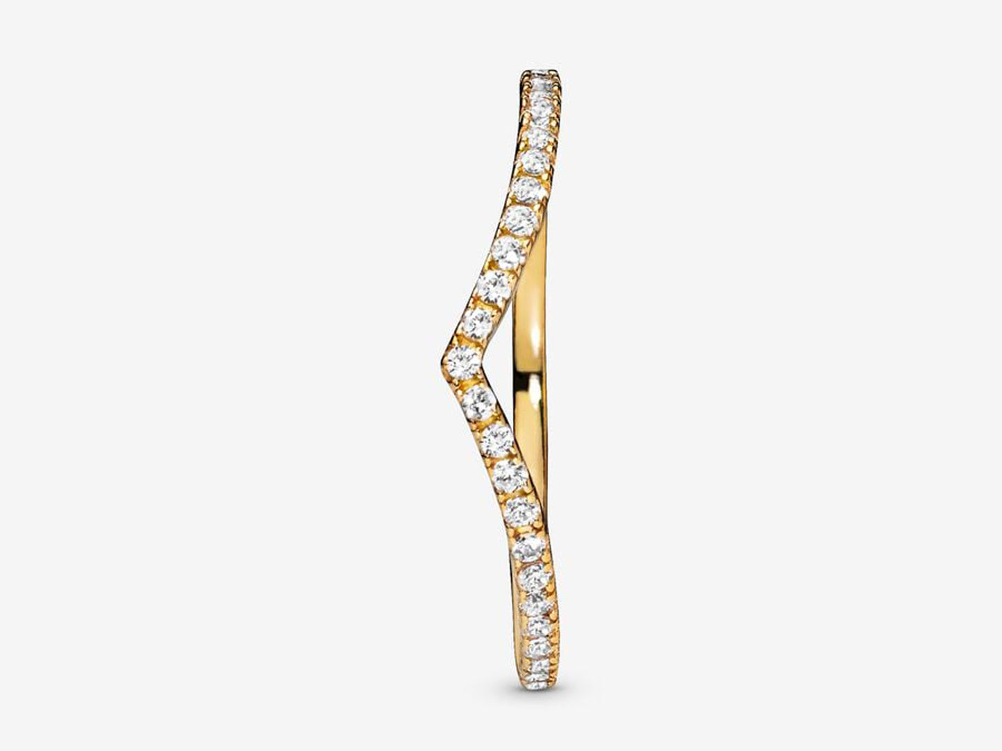 Sparkling Wishbone Ring