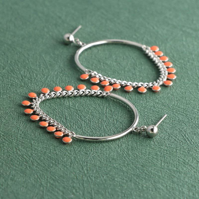 Chic Copper Statement Earrings