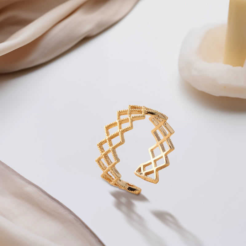 Trendy Geometric Shape Ring