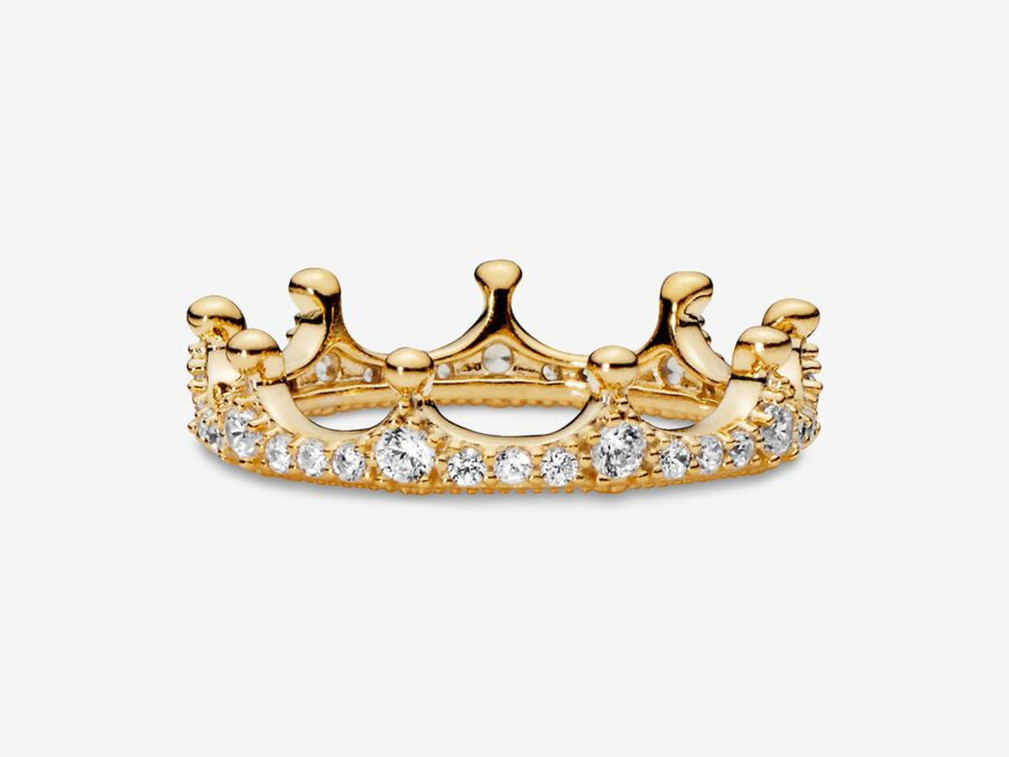 Clear Sparkling Crown Ring