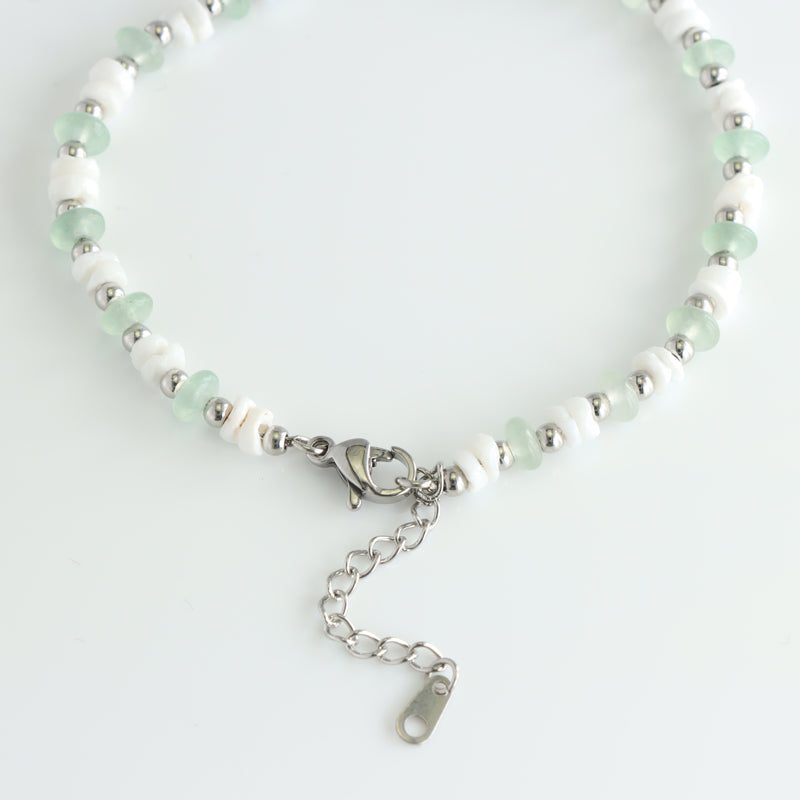 Green Stone and Shell Jewelry for Women