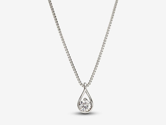 Lab-grown Diamond Pendant & Necklace 0.50 carat tw 14k White Gold