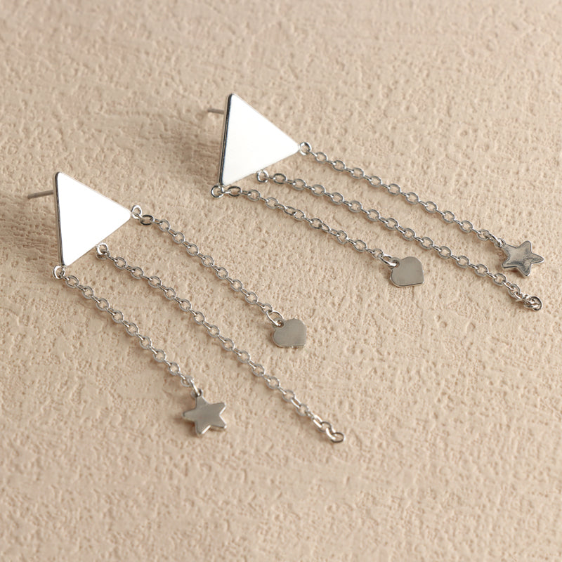 Silver Streamlined Earrings