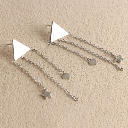 Silver Streamlined Earrings