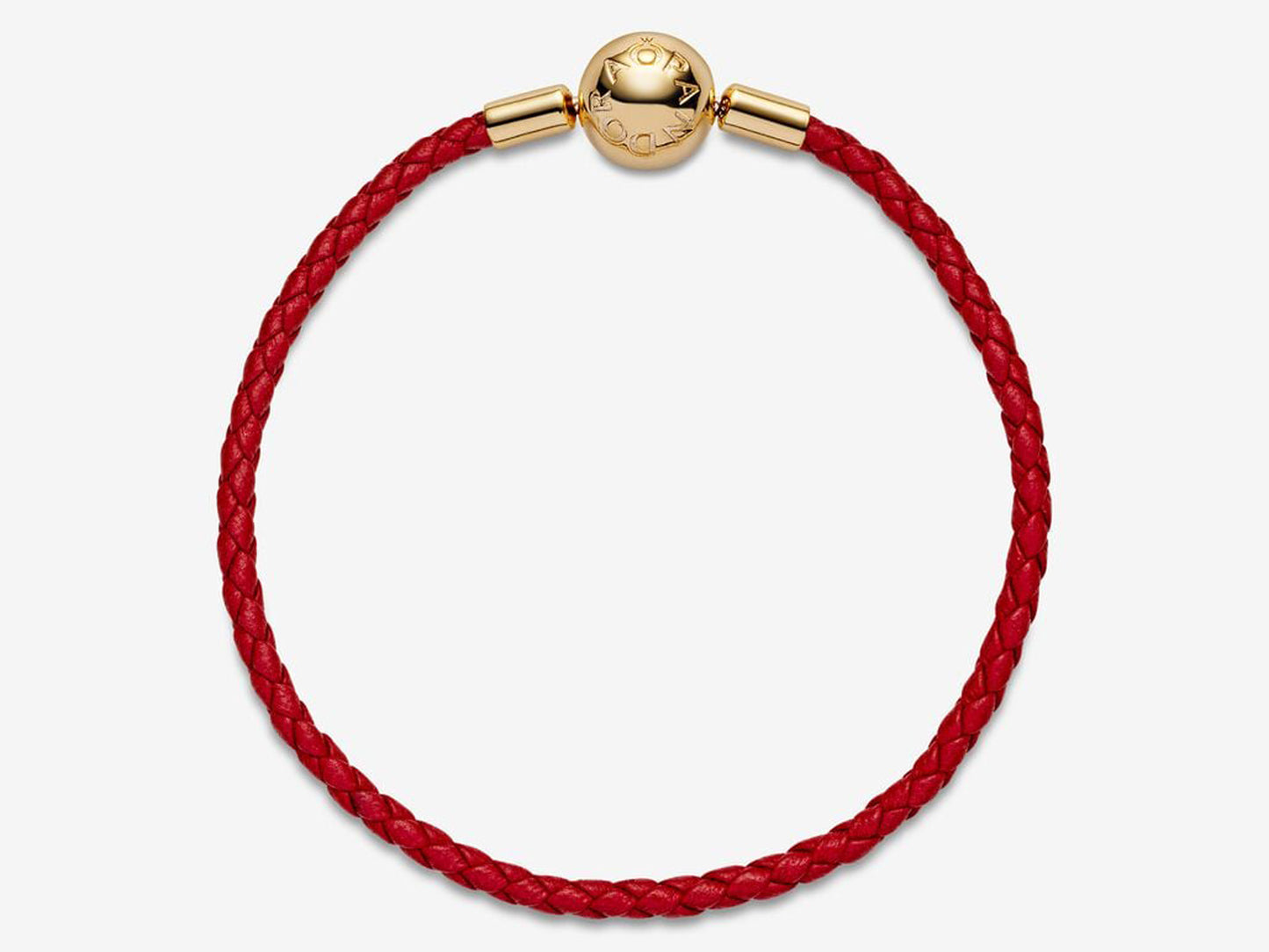 Red Woven Leather Bracelet