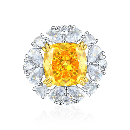 7ct Teardrop 925 Silver Ring - Luxe Ice-Cut High Carbon Diamond Bridal Statement Piece