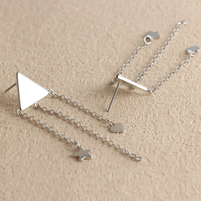Silver Streamlined Earrings