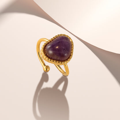 Romantic Amethyst Heart Ring
