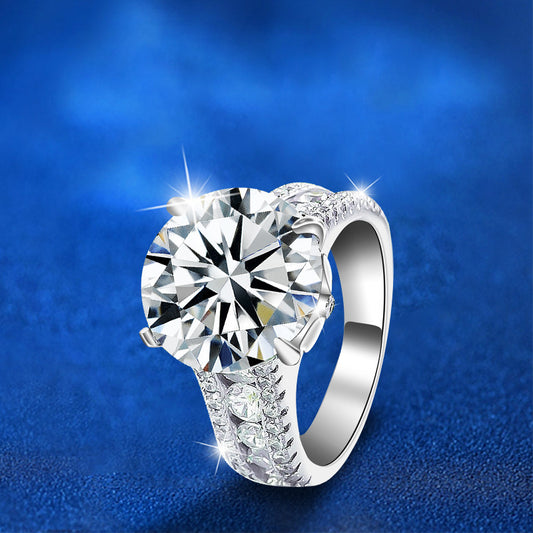 925 Silver Bow & Butterfly Design Ring with 10ct Moissanite Statement Women's Jewelry US Size 6-9