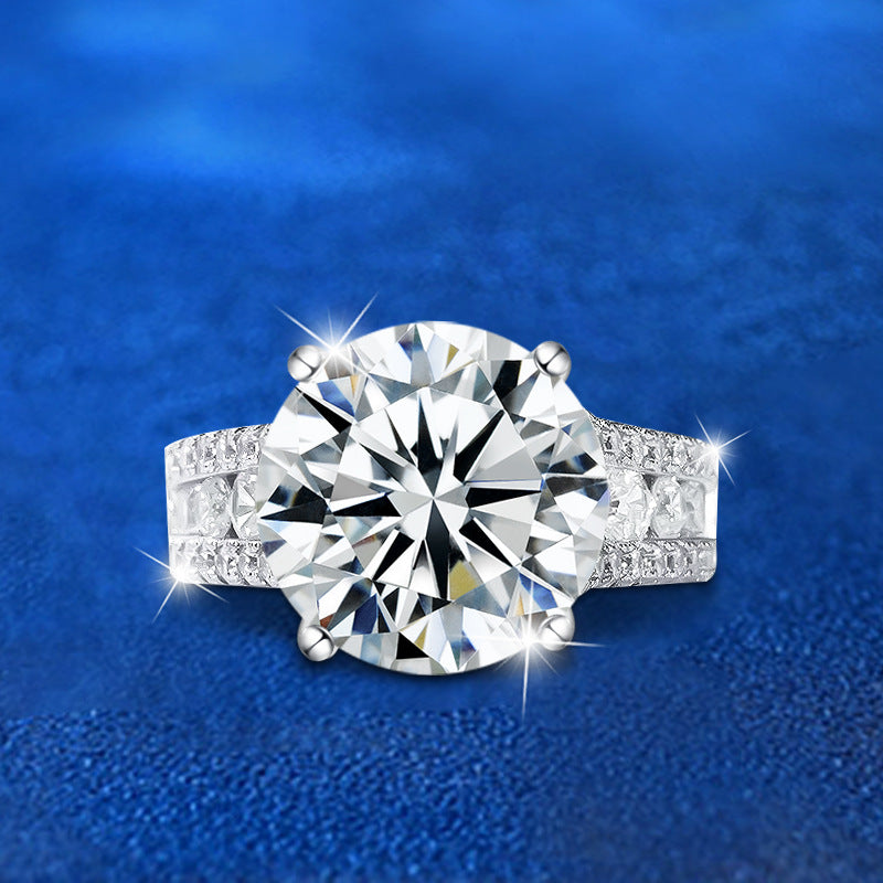 925 Silver Bow & Butterfly Design Ring with 10ct Moissanite Statement Women's Jewelry US Size 6-9