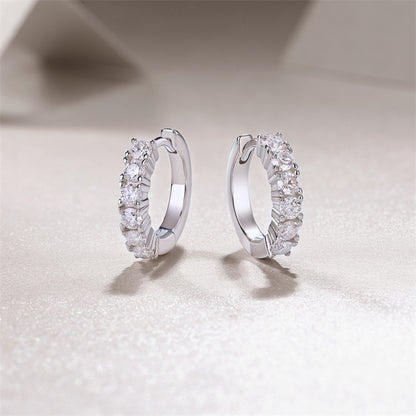 925 Silver Geometric Moissanite Earrings for Women