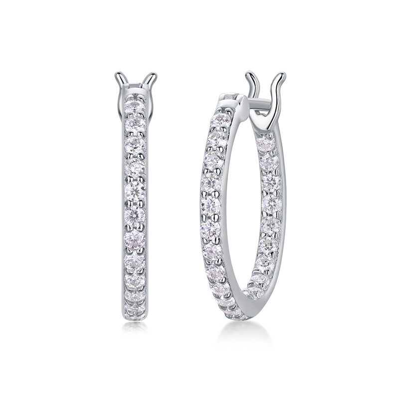 925 Silver Moissanite Stud Earrings for Women