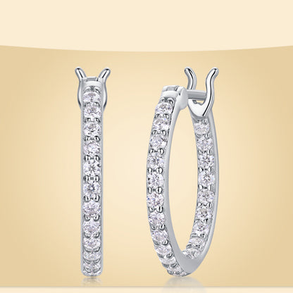 925 Silver Moissanite Stud Earrings for Women