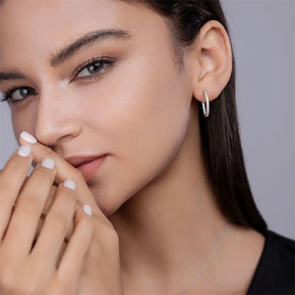 925 Silver Moissanite Stud Earrings for Women