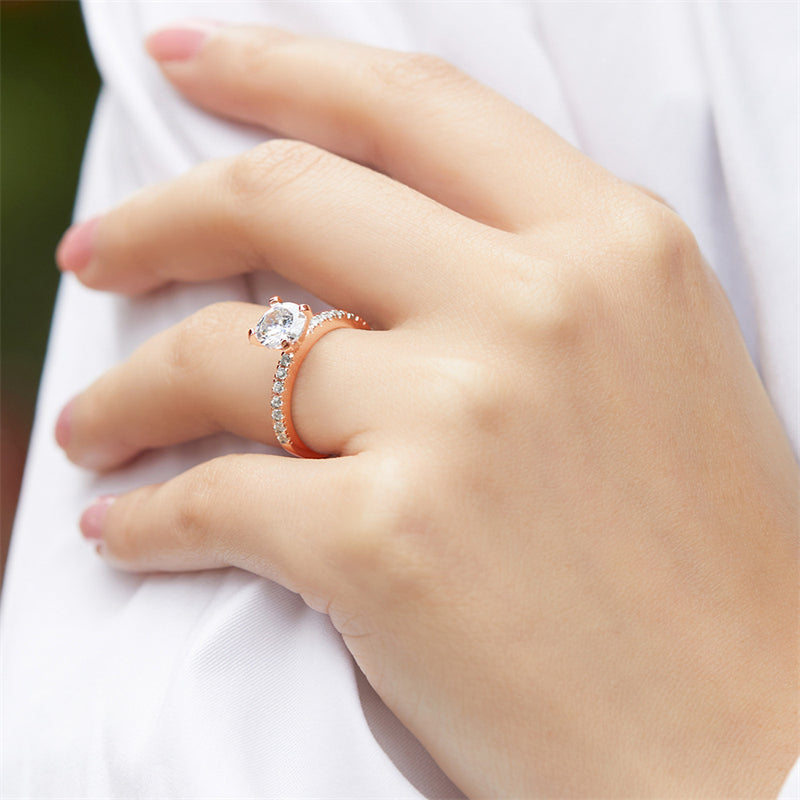 925 Sterling Silver 1.2 Carat Zircon Ring – Elegant Solitaire Band