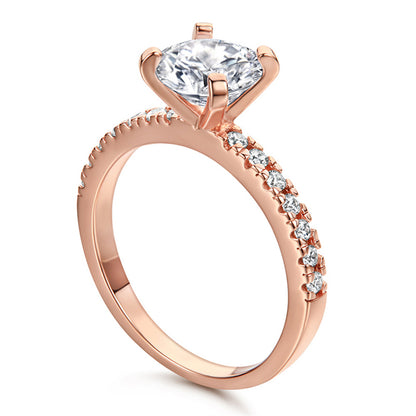 925 Sterling Silver 1.2 Carat Zircon Ring – Elegant Solitaire Band