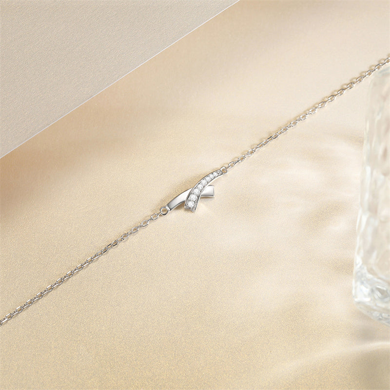 925 Sterling Silver Alphabet Bracelet - Minimalist Geometric Jewelry