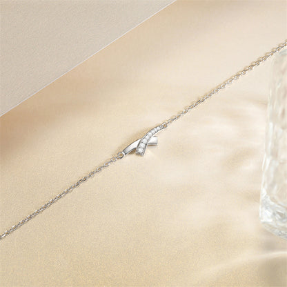 925 Sterling Silver Alphabet Bracelet - Minimalist Geometric Jewelry