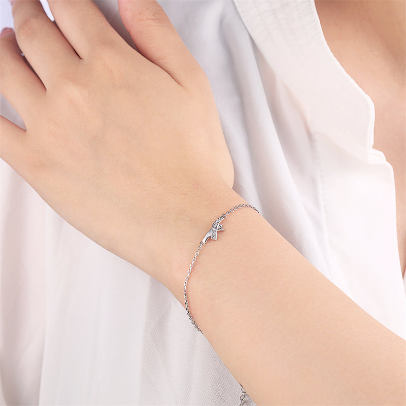 925 Sterling Silver Alphabet Bracelet - Minimalist Geometric Jewelry