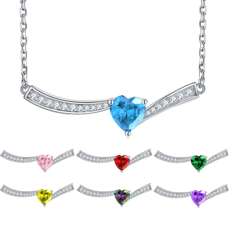 925 Sterling Silver Aquamarine Heart Pendant Necklace - Ocean-Inspired Jewelry