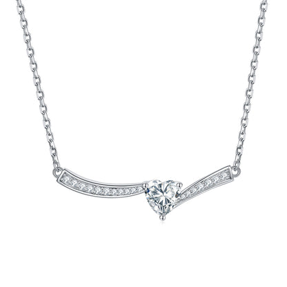 925 Sterling Silver Aquamarine Heart Pendant Necklace - Ocean-Inspired Jewelry