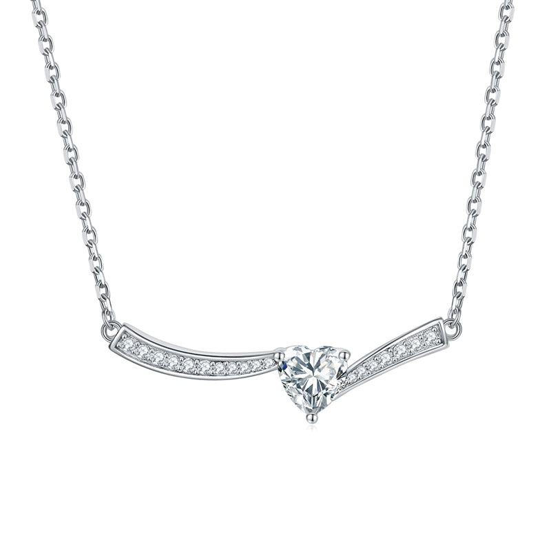 925 Sterling Silver Aquamarine Heart Pendant Necklace - Ocean-Inspired Jewelry