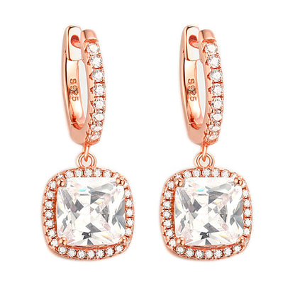 925 Sterling Silver Birthstone Hoop Earrings – Premium Zircon Simulated Diamond Circle Earrings