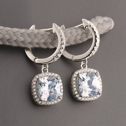 925 Sterling Silver Birthstone Hoop Earrings – Premium Zircon Simulated Diamond Circle Earrings