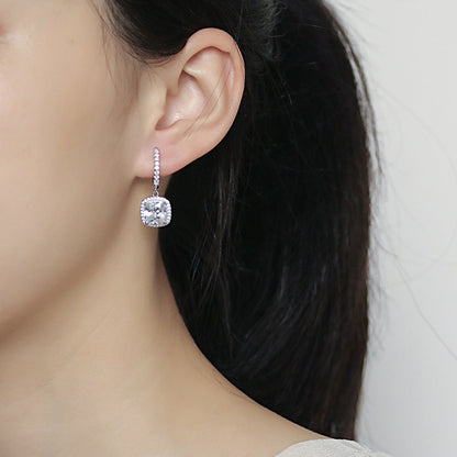 925 Sterling Silver Birthstone Hoop Earrings – Premium Zircon Simulated Diamond Circle Earrings