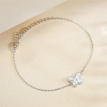 925 Sterling Silver Butterfly Bracelet - Delicate Bow & Wing Design