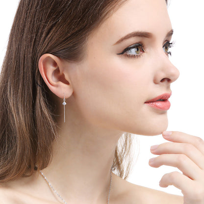 925 Sterling Silver Cactus Earrings - White Gold Plated Luxury Botanical Earrings for Women