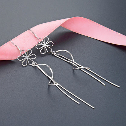 925 Sterling Silver Cactus Hook Earrings - 2.4g Sporty Botanical Earrings for Active Women