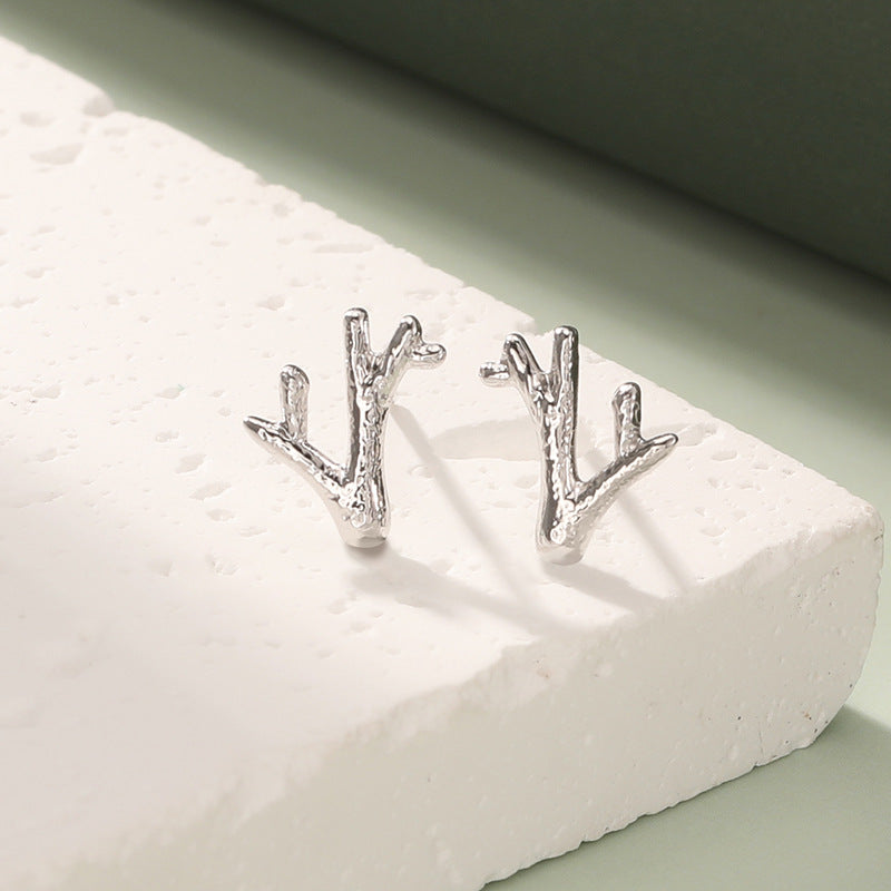925 Sterling Silver Cartoon Animal Stud Earrings - White Gold Plated Cute Earrings for Women