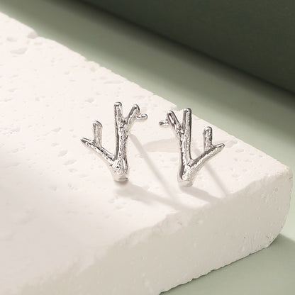 925 Sterling Silver Cartoon Animal Stud Earrings - White Gold Plated Cute Earrings for Women