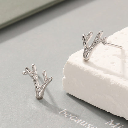 925 Sterling Silver Cartoon Animal Stud Earrings - White Gold Plated Cute Earrings for Women