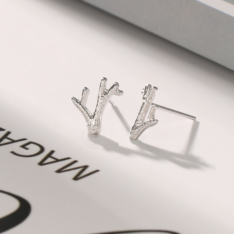 925 Sterling Silver Cartoon Animal Stud Earrings - White Gold Plated Cute Earrings for Women