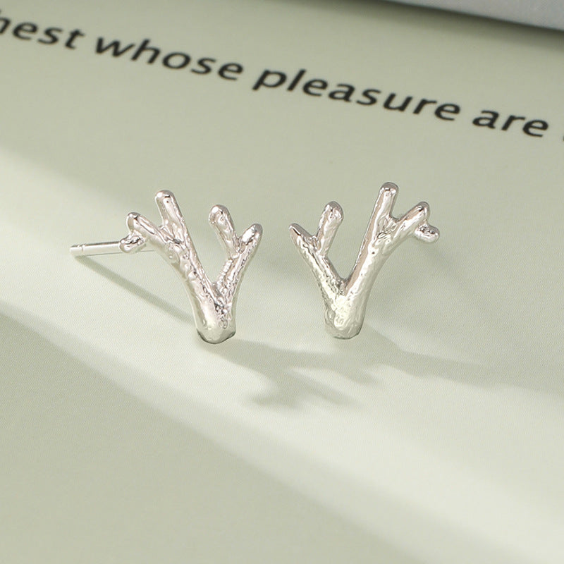925 Sterling Silver Cartoon Animal Stud Earrings - White Gold Plated Cute Earrings for Women