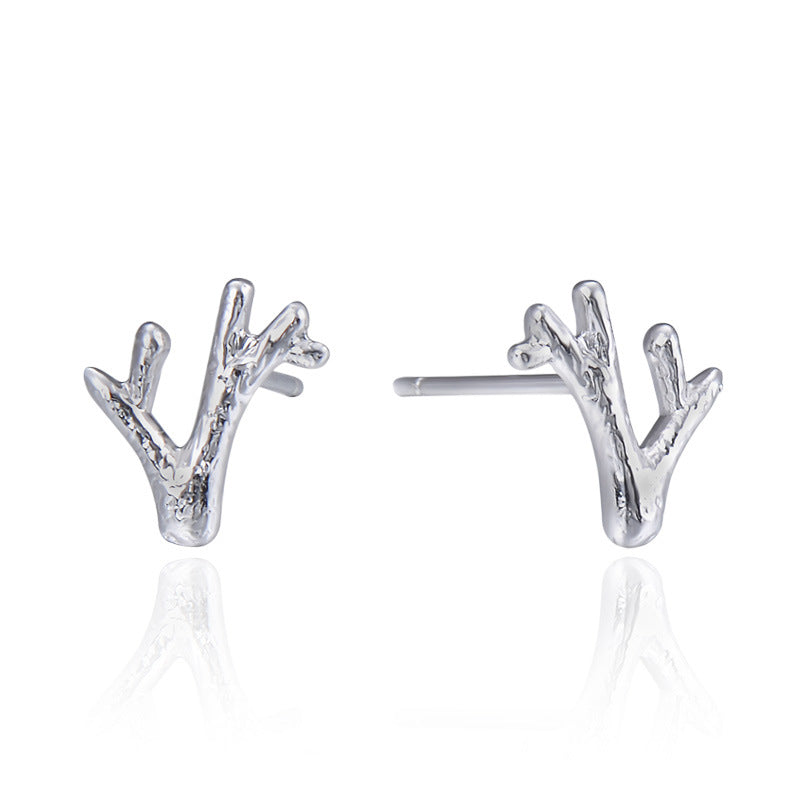 925 Sterling Silver Cartoon Animal Stud Earrings - White Gold Plated Cute Earrings for Women