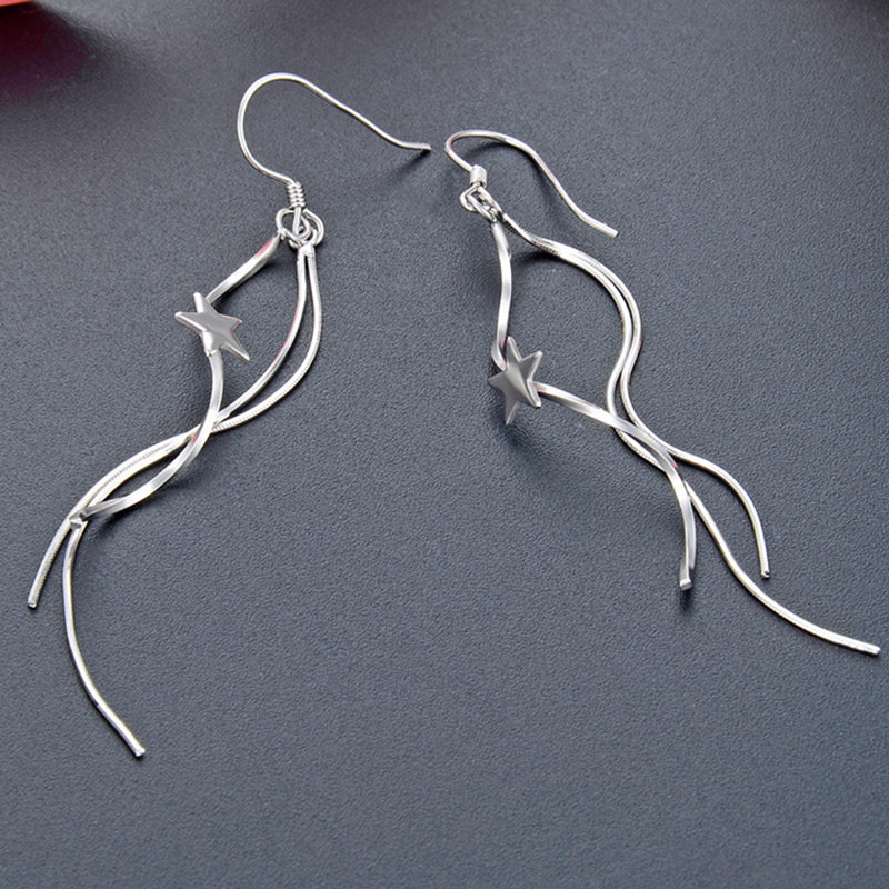 925 Sterling Silver Cartoon Hook Earrings - 2.1g Playful Dangle Earrings for Women